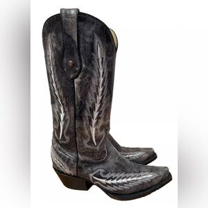 Corral Black and Gray Heeled Boots
